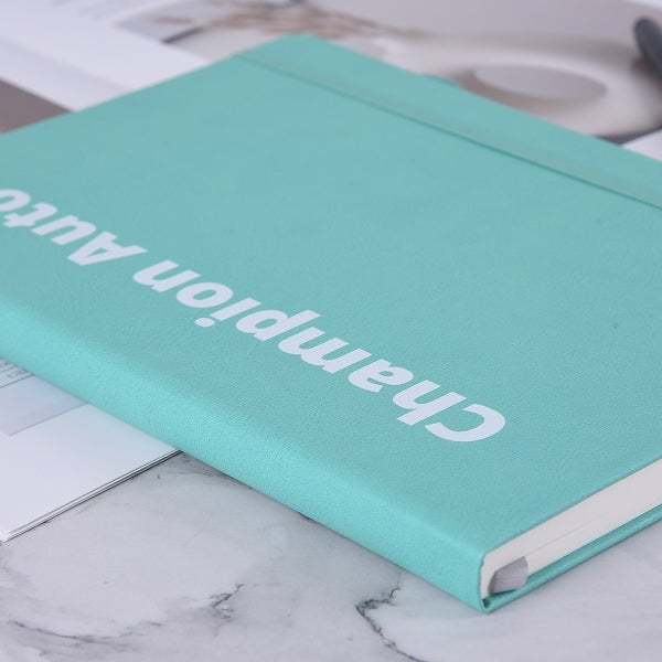 16K封面燙白PU皮筆記本