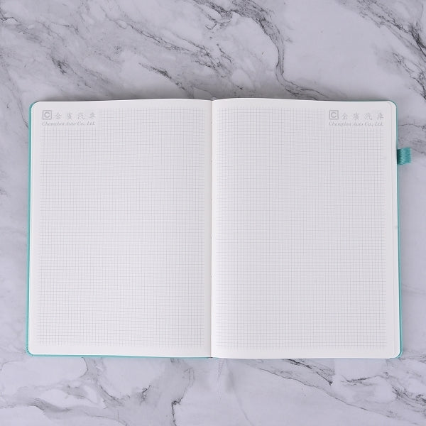 16K封面燙白PU皮筆記本
