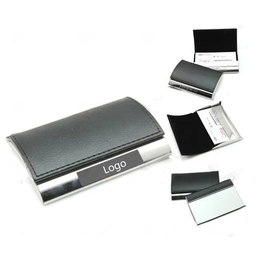 荔枝紋拱形暗線金屬名片盒