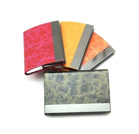 女式金屬PU名片盒