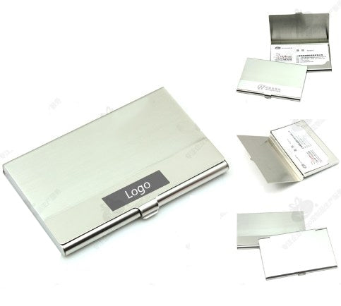 金屬條紋名片盒