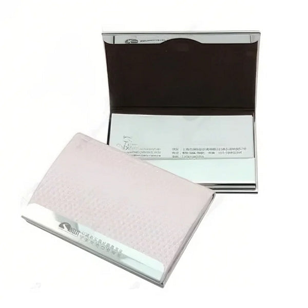 草席紋PU金屬名片盒