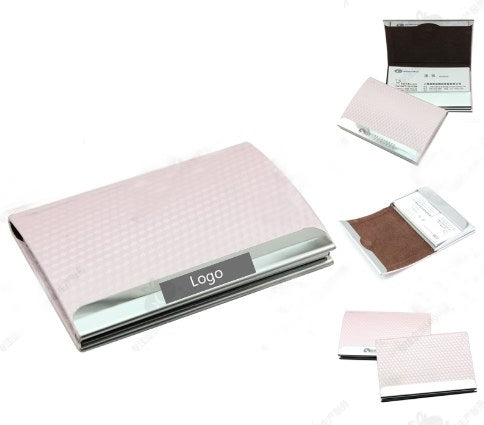 草席紋PU金屬名片盒