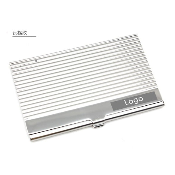不鏽鋼條紋名片盒