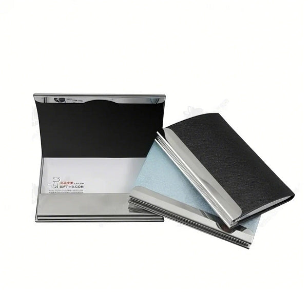 髮絲紋拱形金屬名片盒