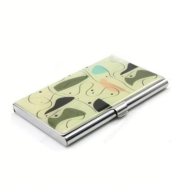 不銹鐵貼滴膠名片盒