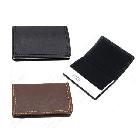 開蓋式商務PU不銹鋼名片盒