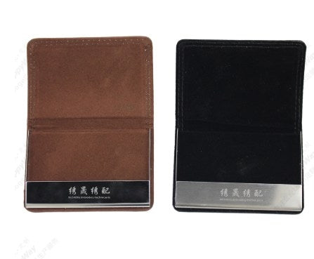 開蓋式商務PU不銹鋼名片盒