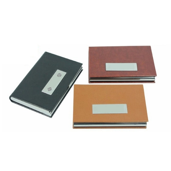 方形商務不銹鋼PU名片盒