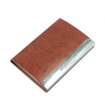 拱形不銹鋼PU名片盒