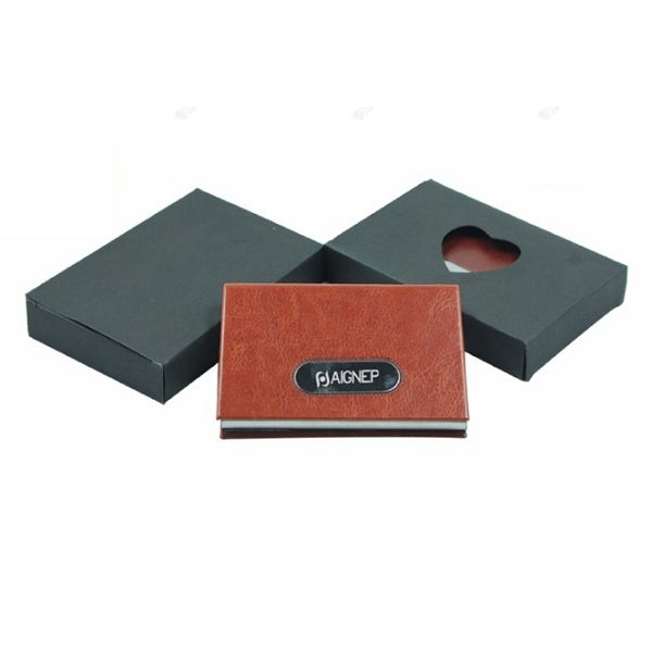 商務不銹鋼PU名片盒