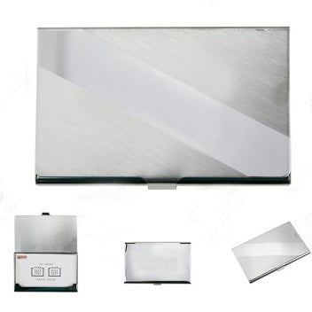 金屬拉絲斜紋光面名片夾