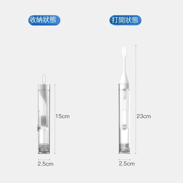 牙膏牙刷一體式摺疊旅行牙刷