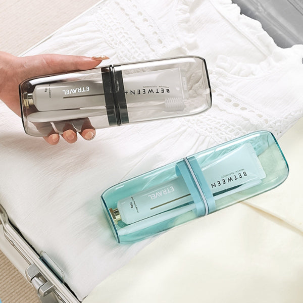 透明多功能牙刷盥洗用品收納盒