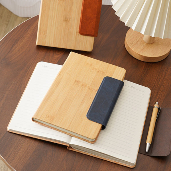 A5竹紋筆記本-磁吸扣PU記事本