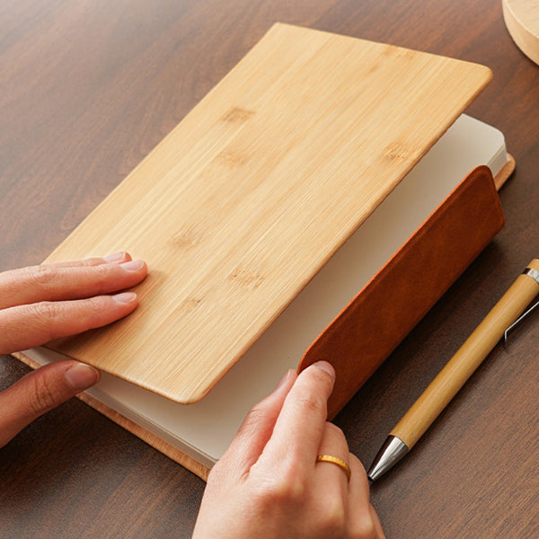 A5竹紋筆記本-磁吸扣PU記事本