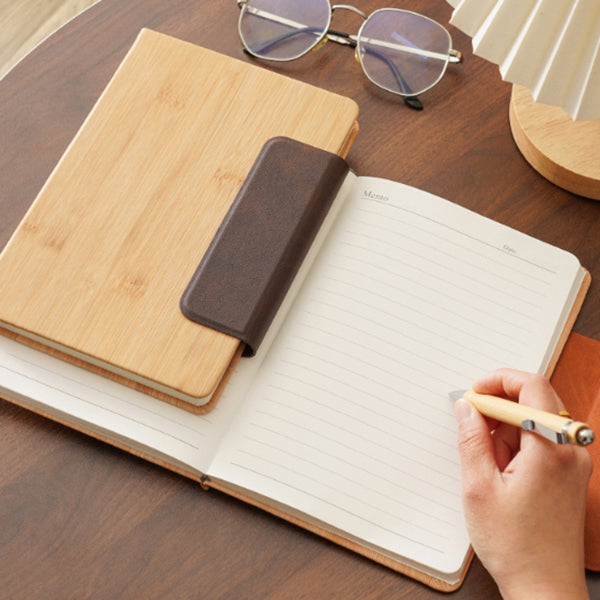 A5竹紋筆記本-磁吸扣PU記事本