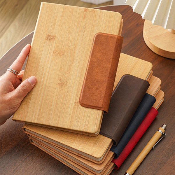 A5竹紋筆記本-磁吸扣PU記事本