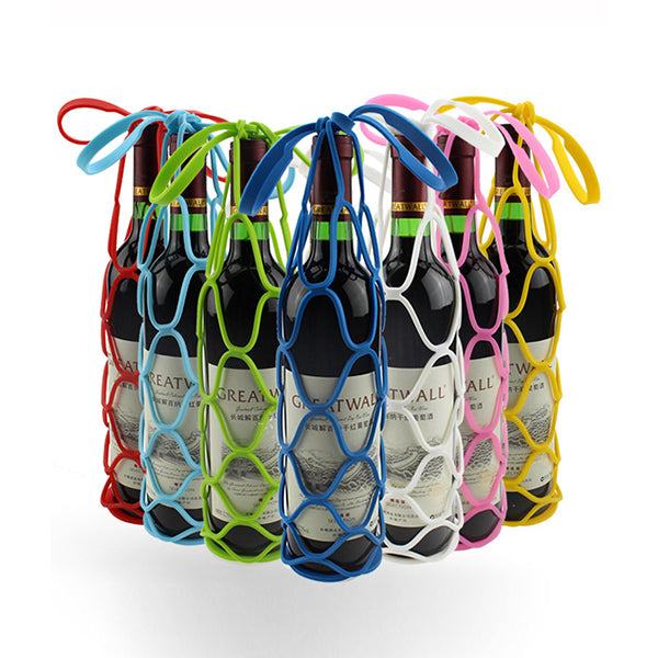 矽膠紅酒瓶套-網格提籃