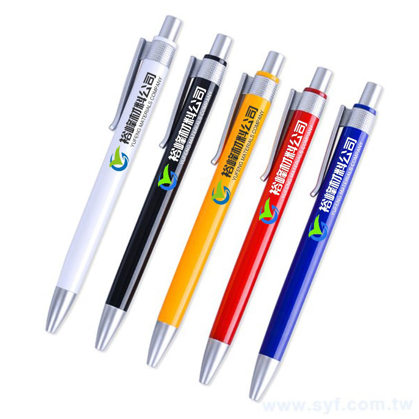 亮面按壓式廣告筆-UV彩色印刷