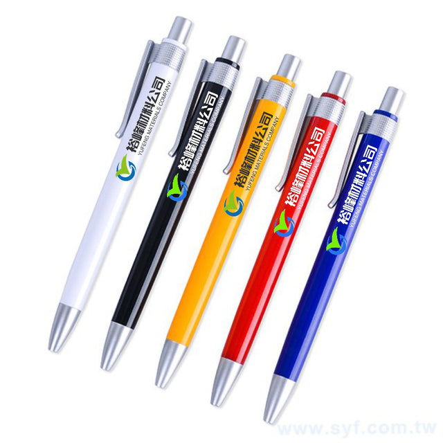 亮面按壓式廣告筆-UV彩色印刷