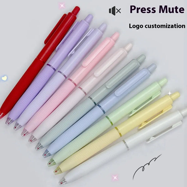 糖果色靜音按壓中性筆