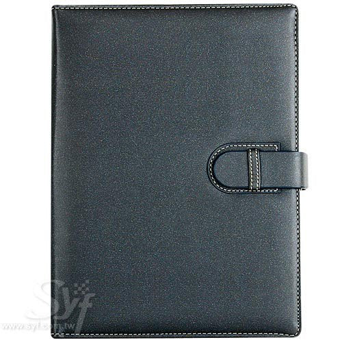 樸實皮紋工商日誌-插扣式活頁筆記本-可訂製內頁及客製化加印LOGO-16K深咖啡-商務記事簿