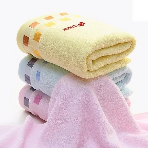 純棉小方格浴巾