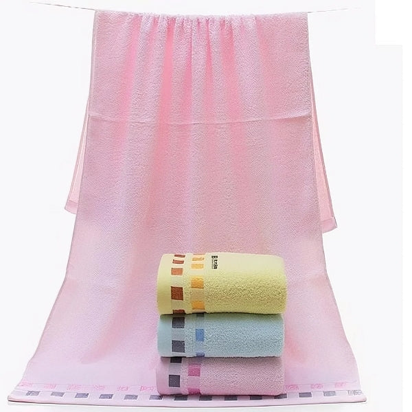 純棉小方格浴巾