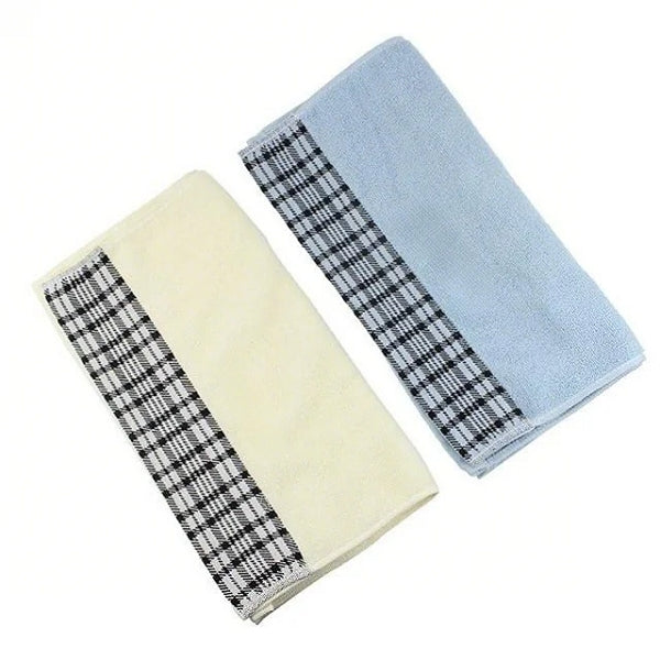 純棉格紋毛巾