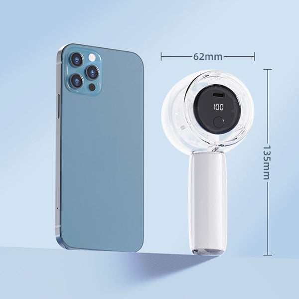 透明炫彩燈光USB風扇