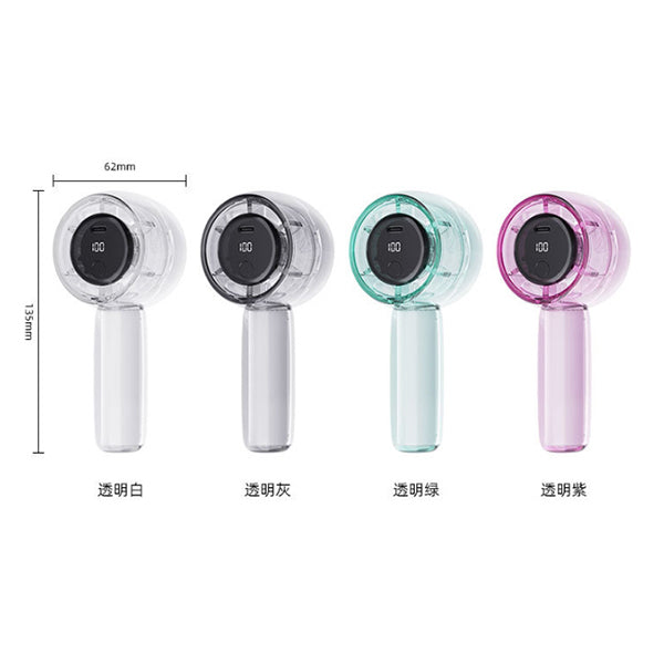 透明炫彩燈光USB風扇