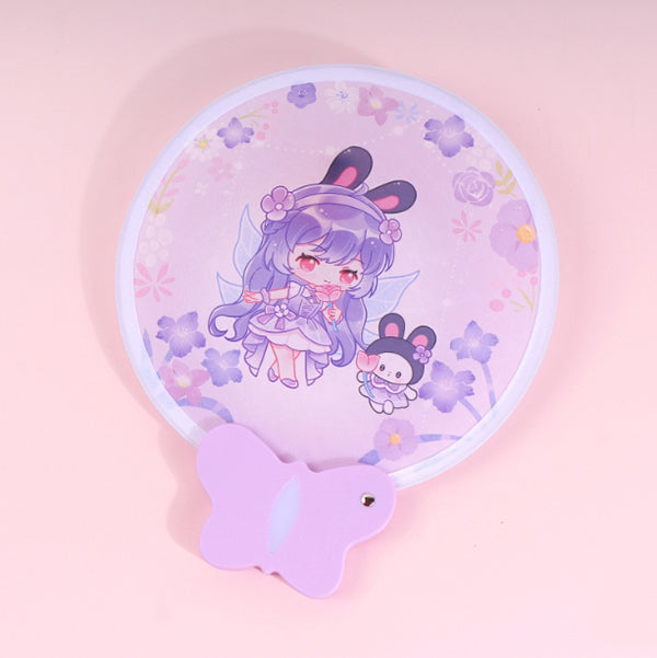 蝴蝶造型手柄摺疊扇