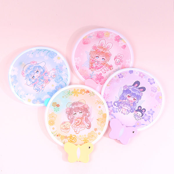 蝴蝶造型手柄摺疊扇