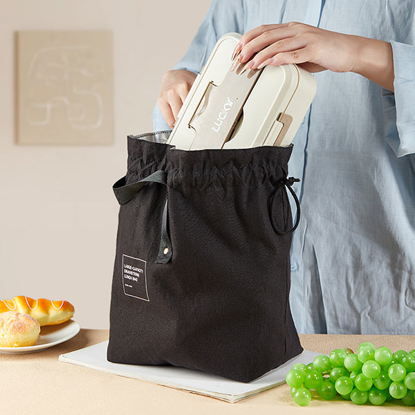 帆布束口保溫保冷提袋