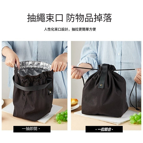 帆布束口保溫保冷提袋