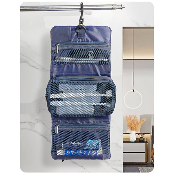 牛津布掛勾摺疊盥洗包-旅行收納袋