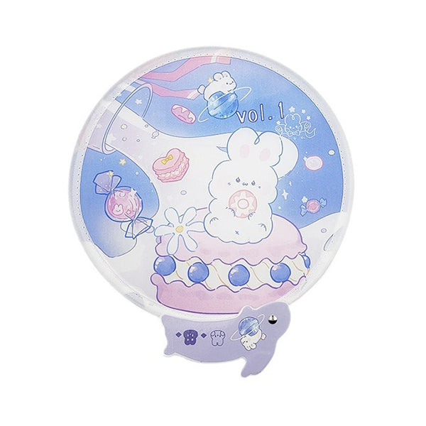 兔子手柄反光板摺疊扇