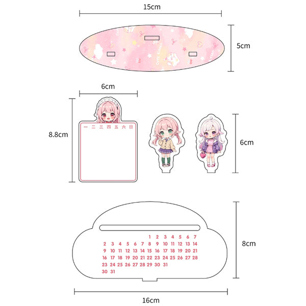 客製造型壓克力萬年曆
