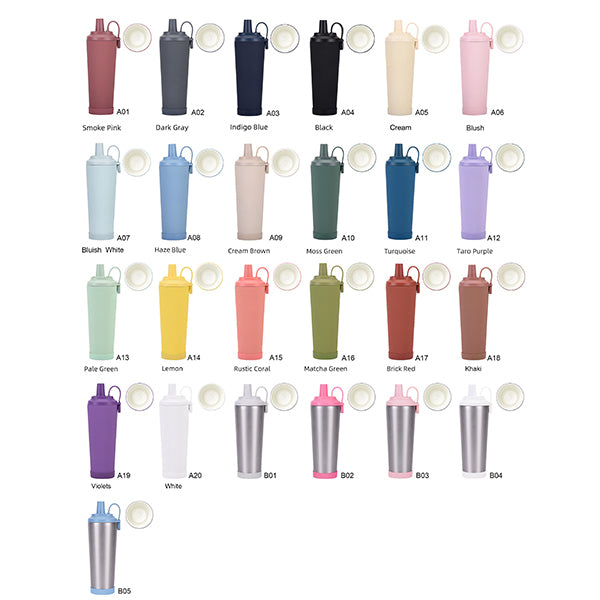 830ml陶瓷塗層內膽不鏽鋼吸管杯