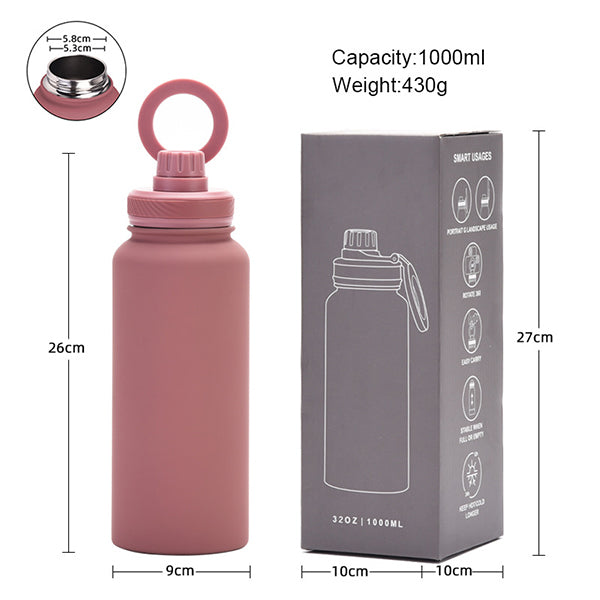 1L大容量手機磁吸支架保溫杯