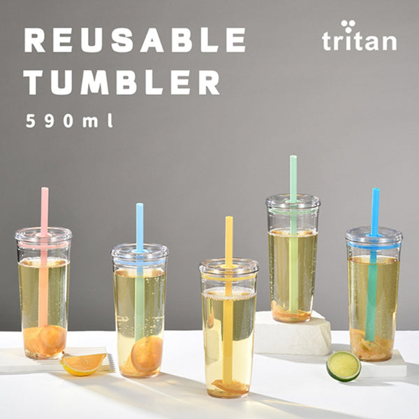 450ml單層Tritan吸管杯