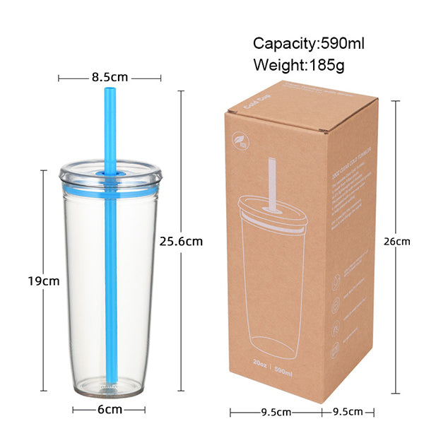 450ml單層Tritan吸管杯