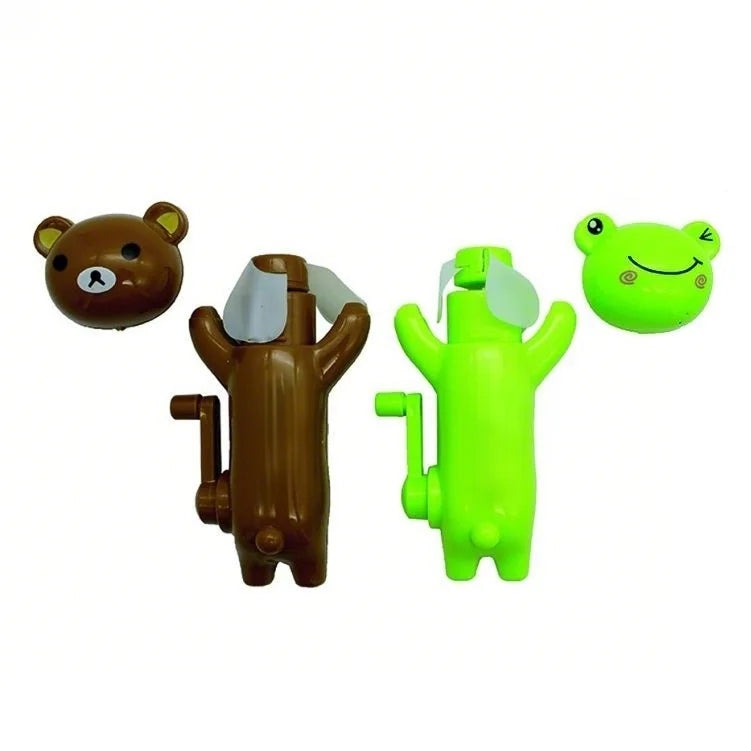 卡通手動手搖迷你小風扇