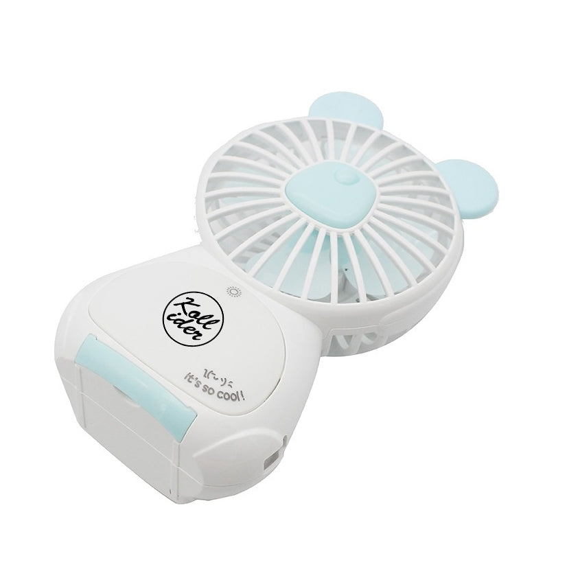 小熊造型手機支架夜燈風扇