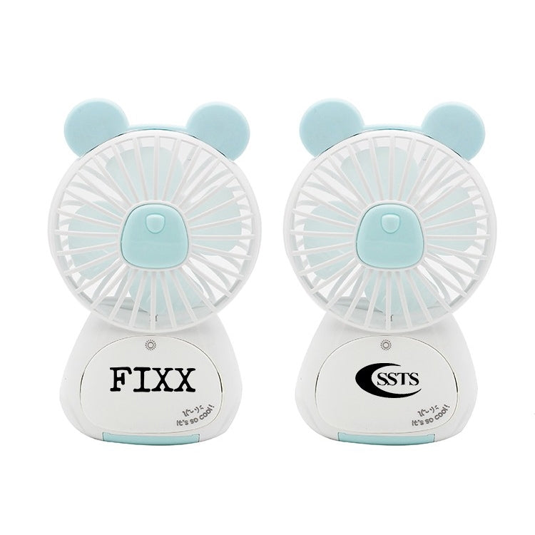 小熊造型手機支架夜燈風扇