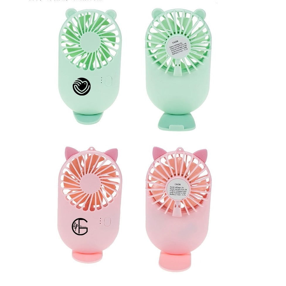 口袋薄型手機支架小風扇