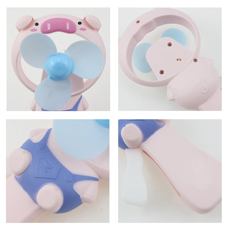 可愛小豬造型手壓風扇
