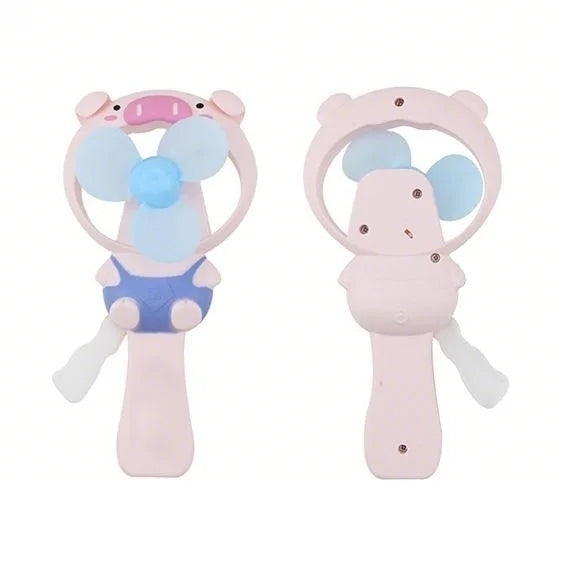 可愛小豬造型手壓風扇