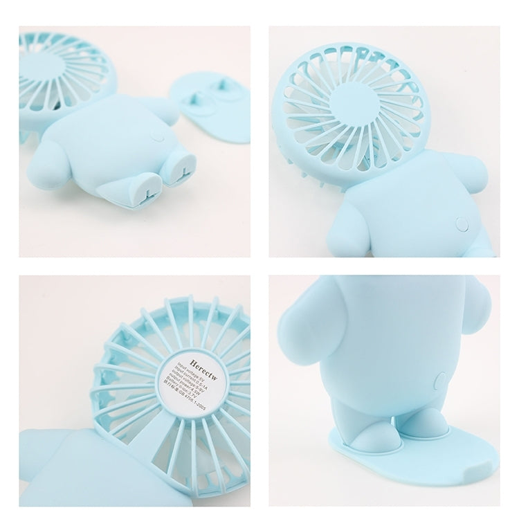 小人造型USB手機支架小風扇